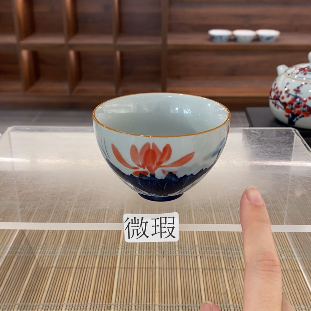 釉下彩老陶泥手工绘制