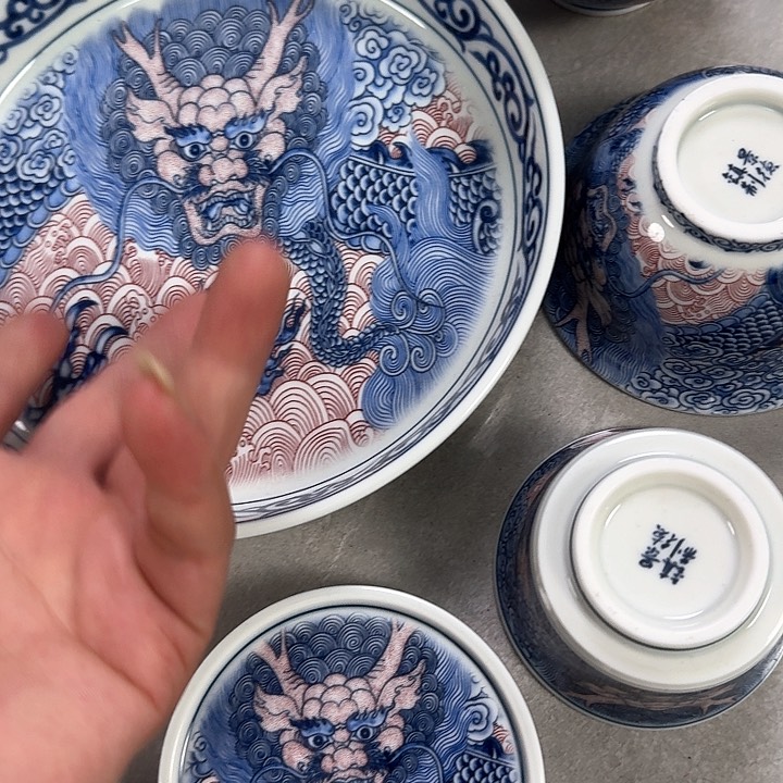 杯霸王龙5件套景德镇