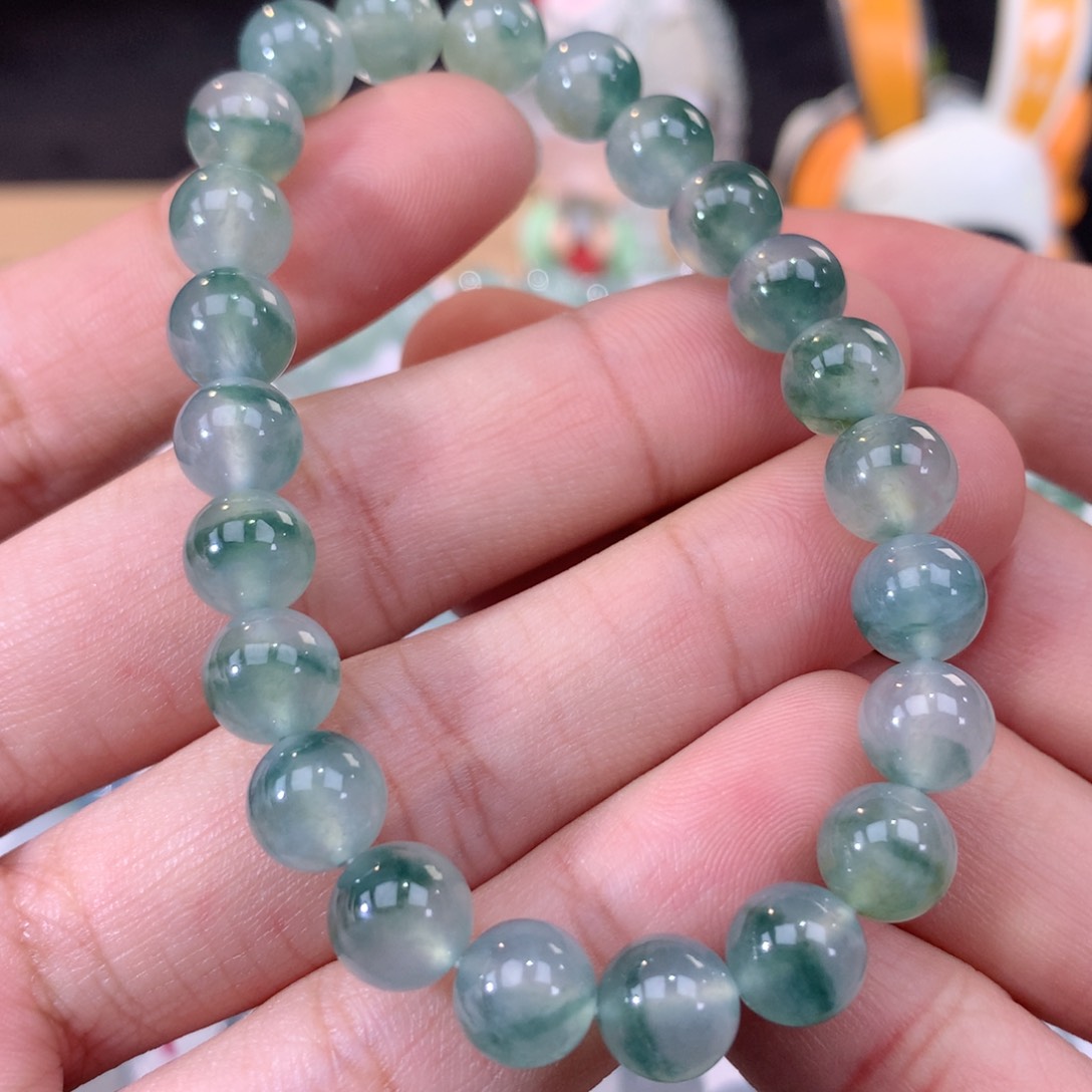 翡翠手链未镶嵌卡8.3m m