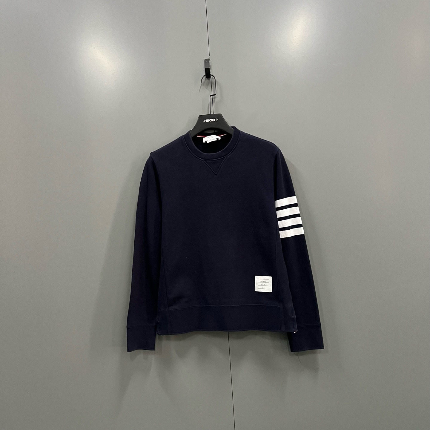 99新 THOMBROWNE (ll) 藏青色四条纹卫衣 3码/102548