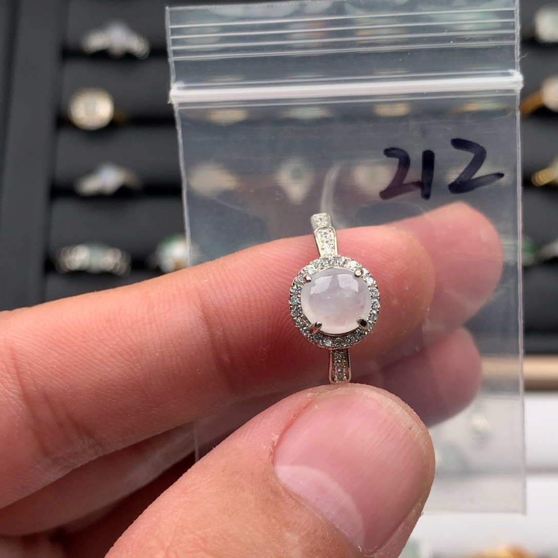 翡翠银S925镶嵌戒圈212