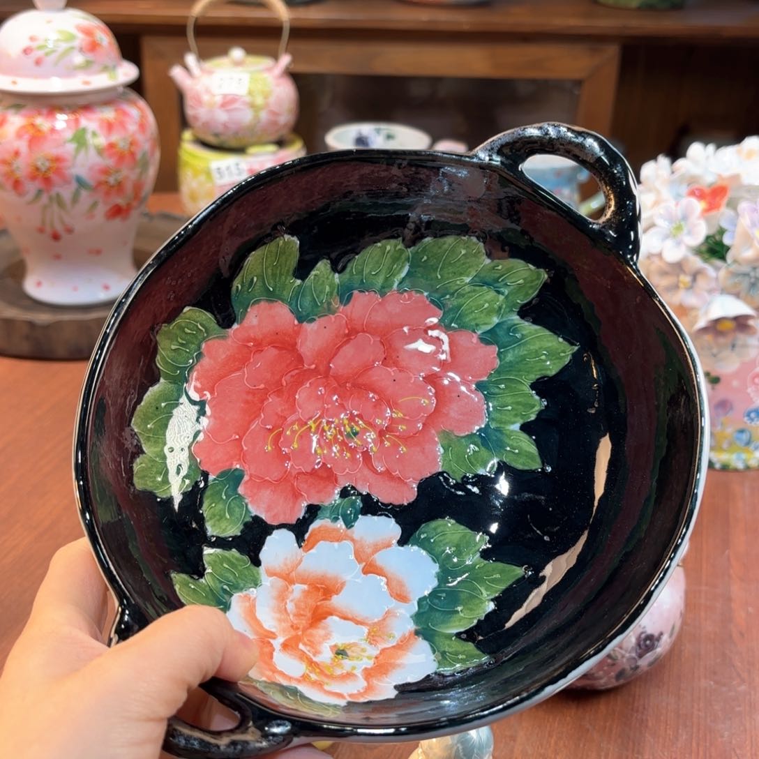 景德镇手绘高温釉下彩陶瓷茶具