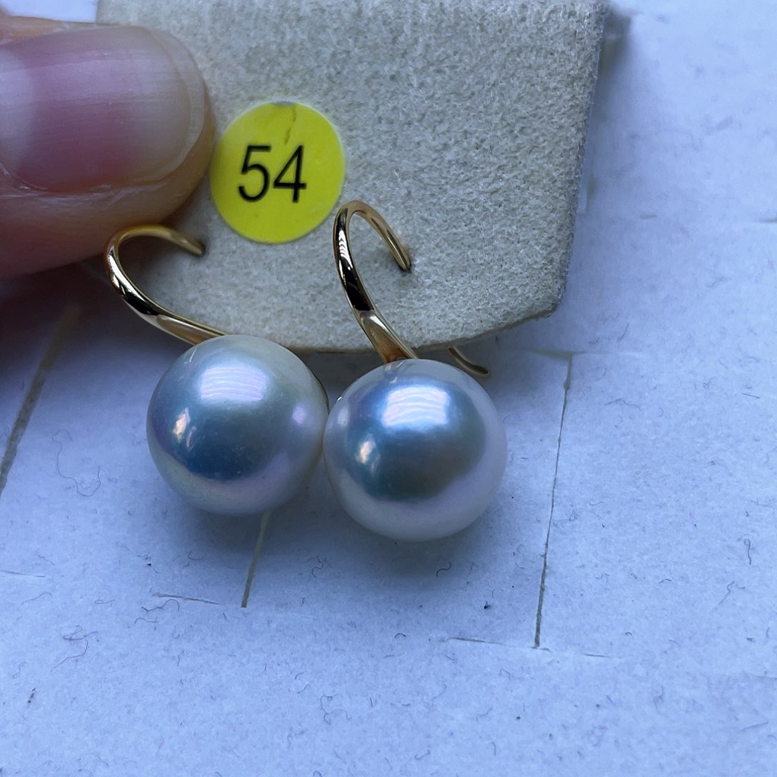 淡水珍珠耳饰银S925镶嵌