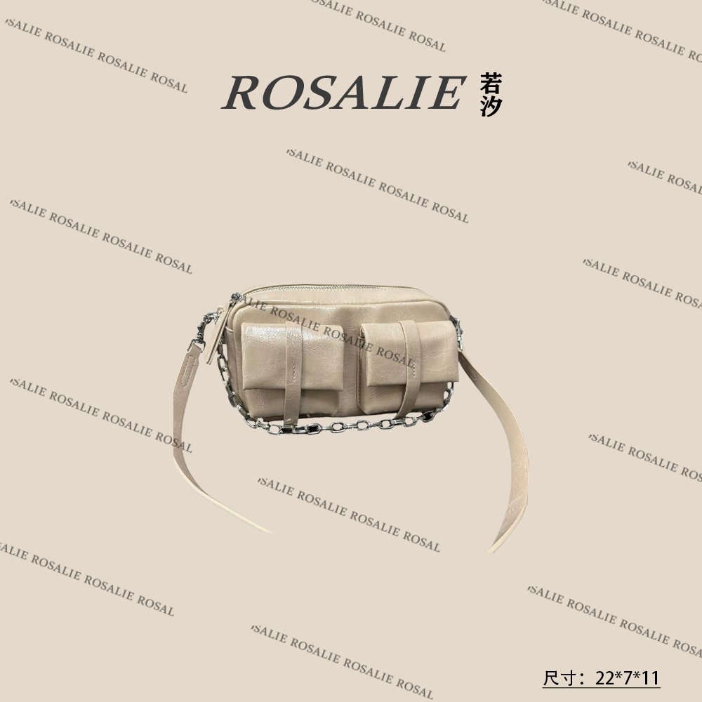 【若汐Rosalie】QYX-9768-沙砾色轻奢小众时尚百搭女士包包