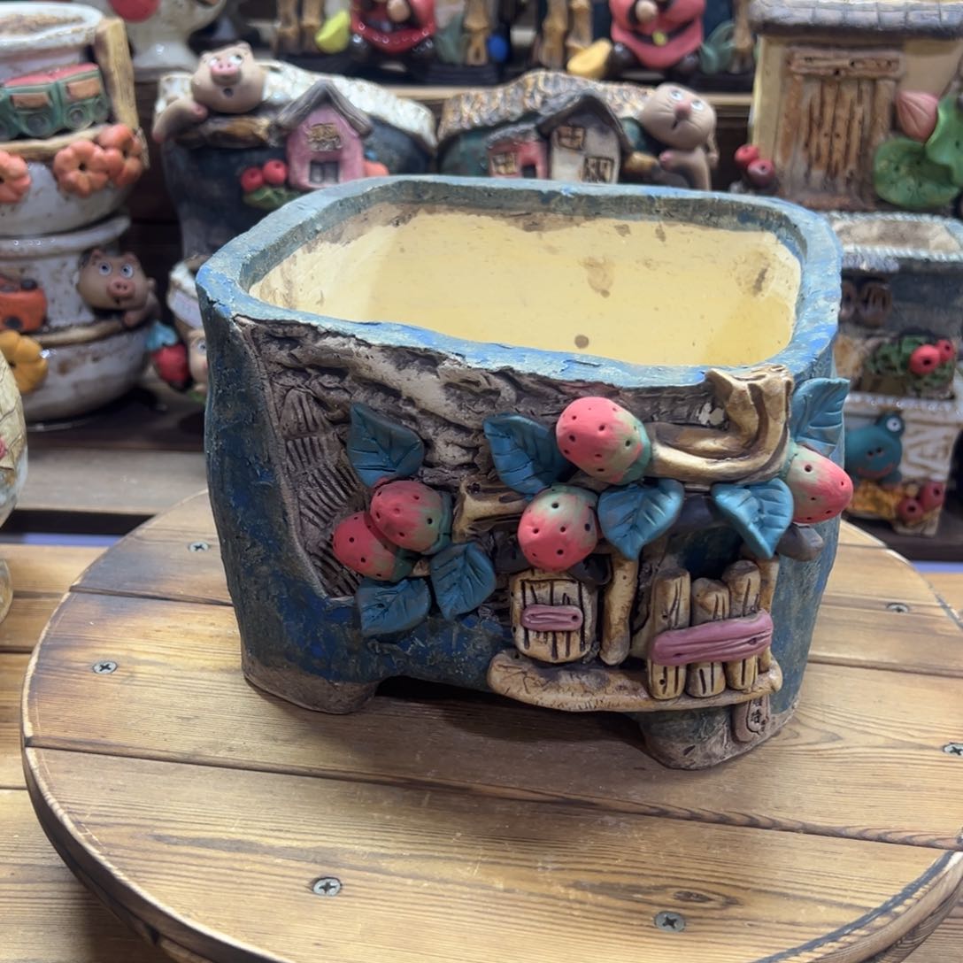 红陶嘻哈多肉花盆