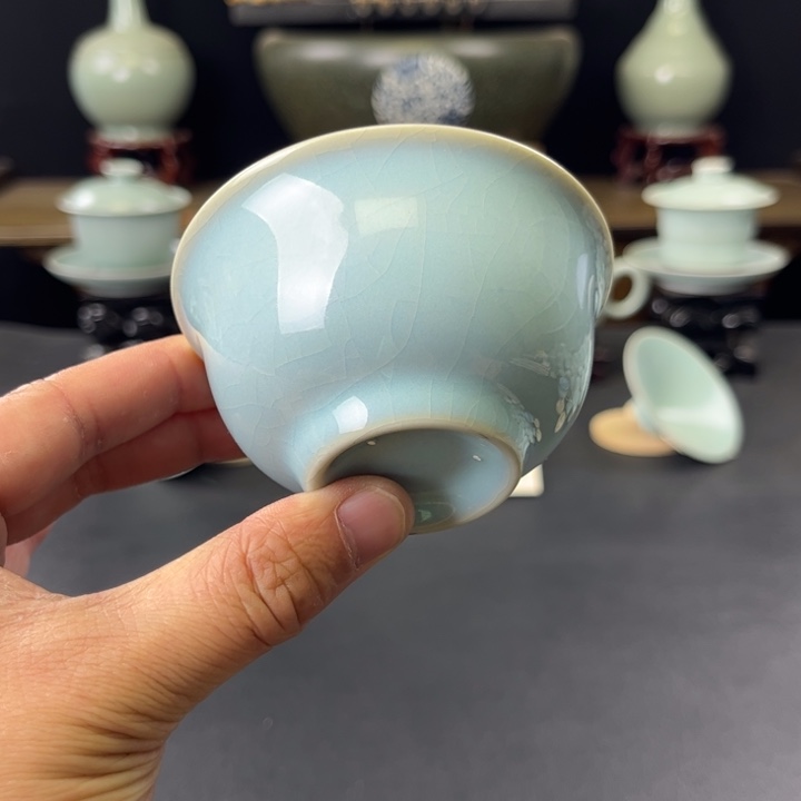杯天青釉压手杯全品