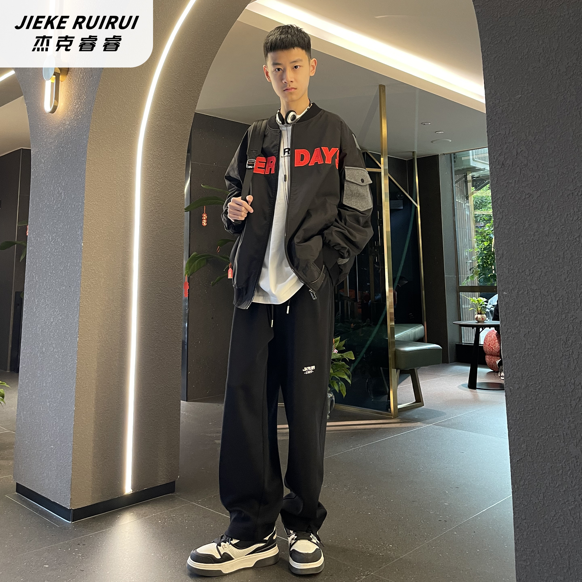 5005【睿】绣花字母棒球服外套休闲夹克薄款外套男童杰克睿睿