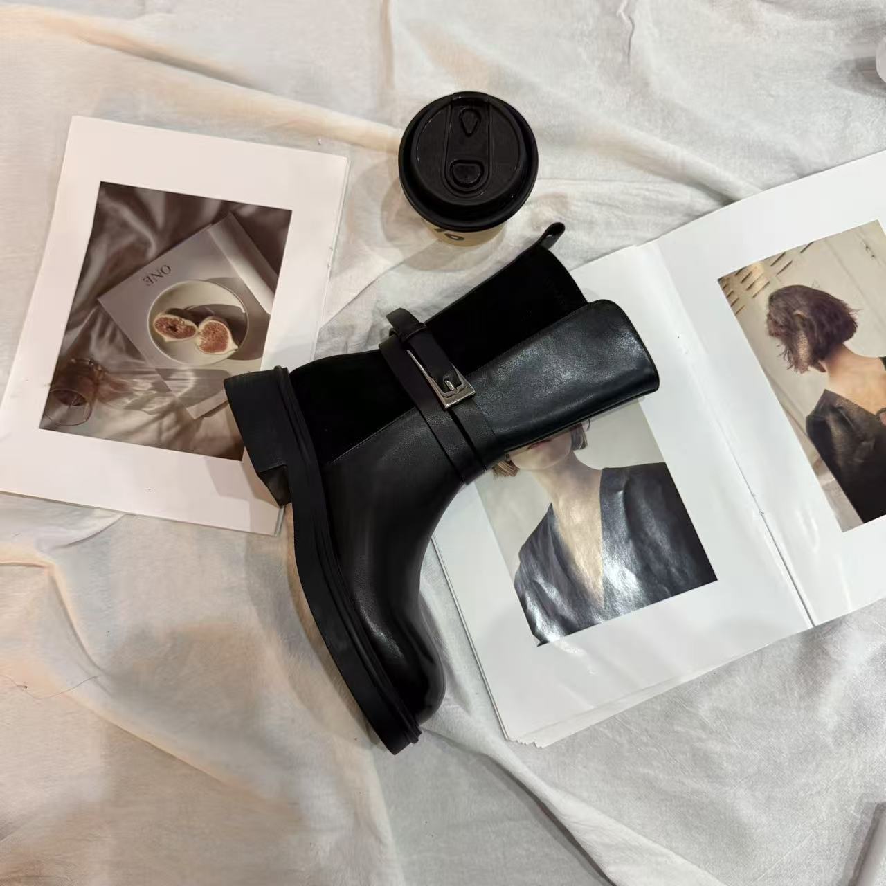 【陈小橙●星际】欧版25新款真皮复古厚底马丁靴女时尚百搭英伦风