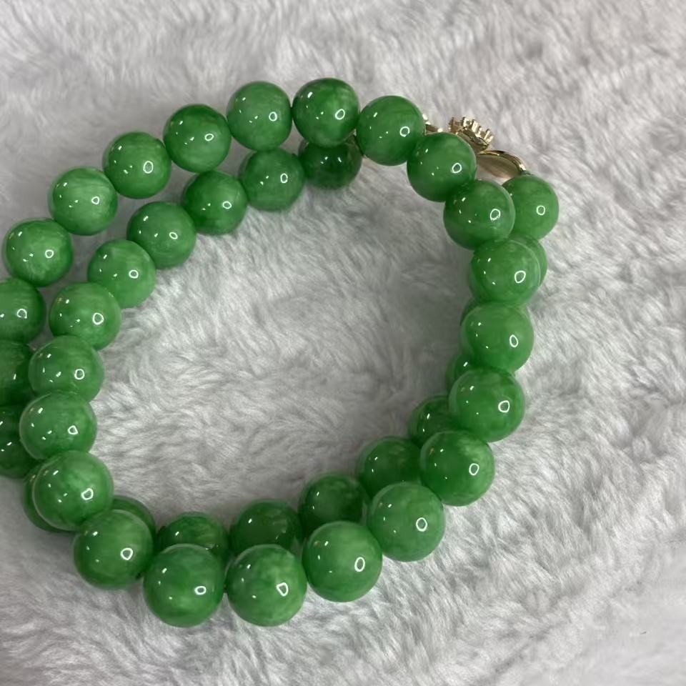 【大美推荐】 绿色1.2圆珠项链