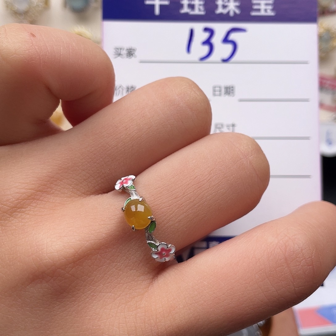 翡翠戒指银S925镶嵌11111