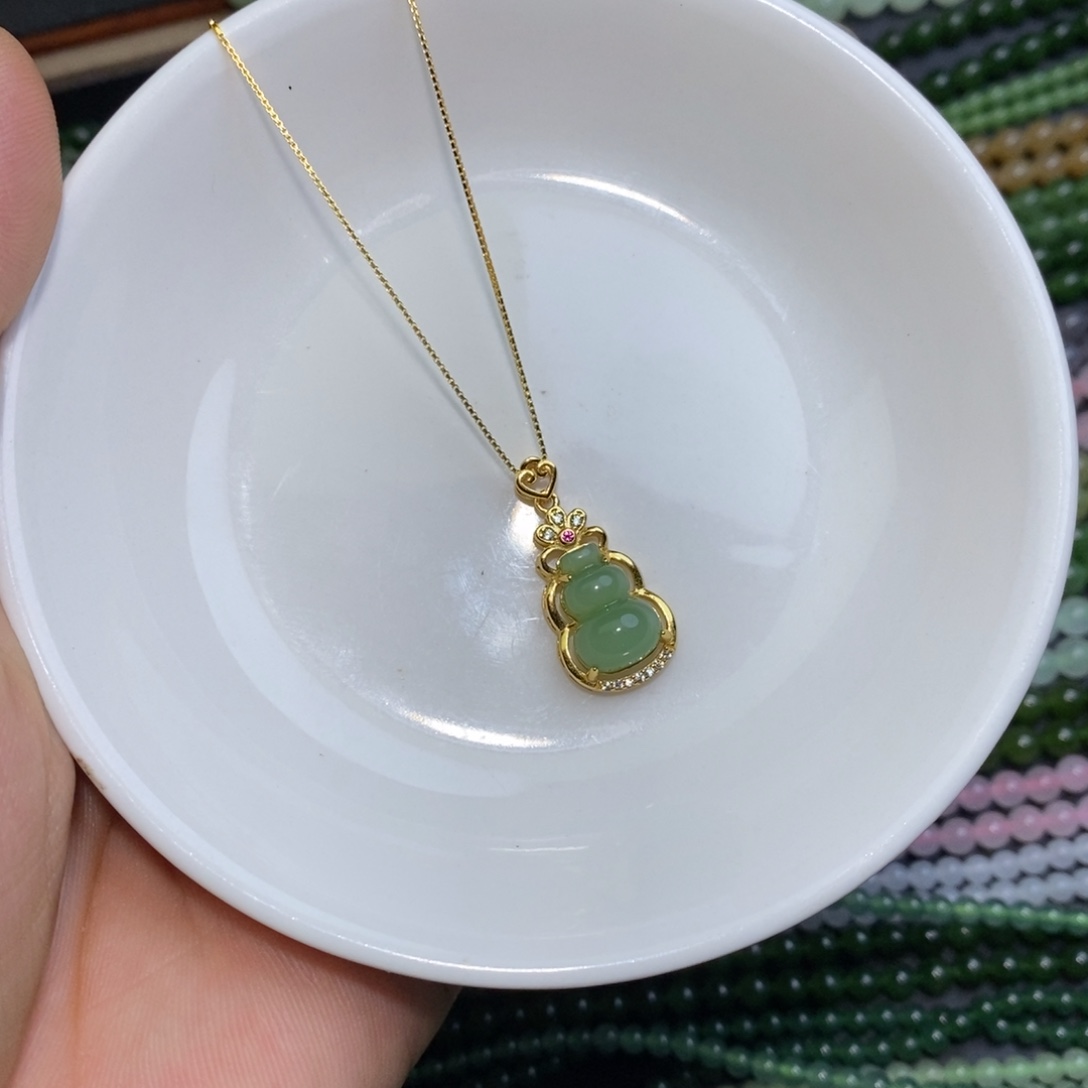 手链未镶嵌和田玉碧玉银镶