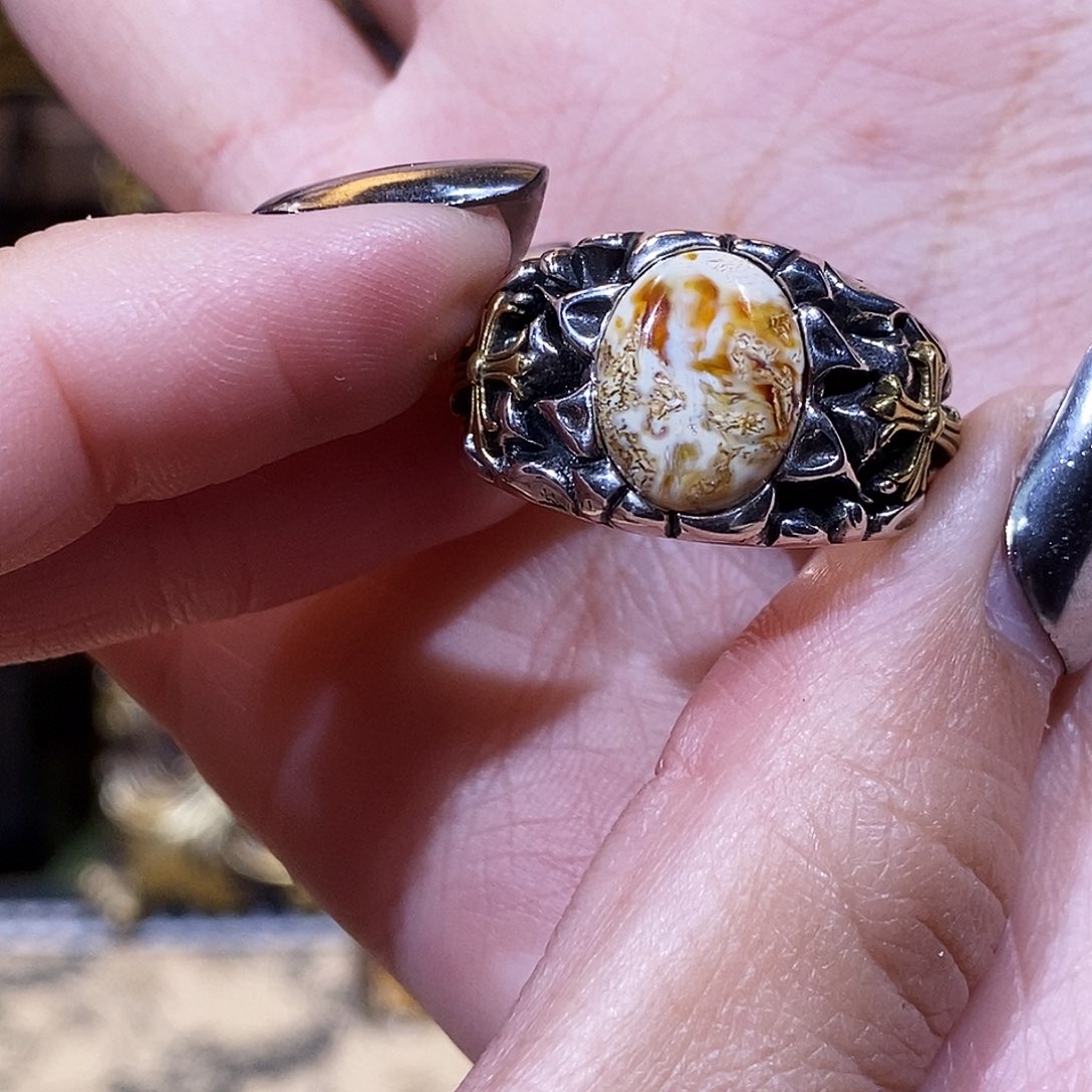 琥珀银S925镶嵌戒指▲**』戒指