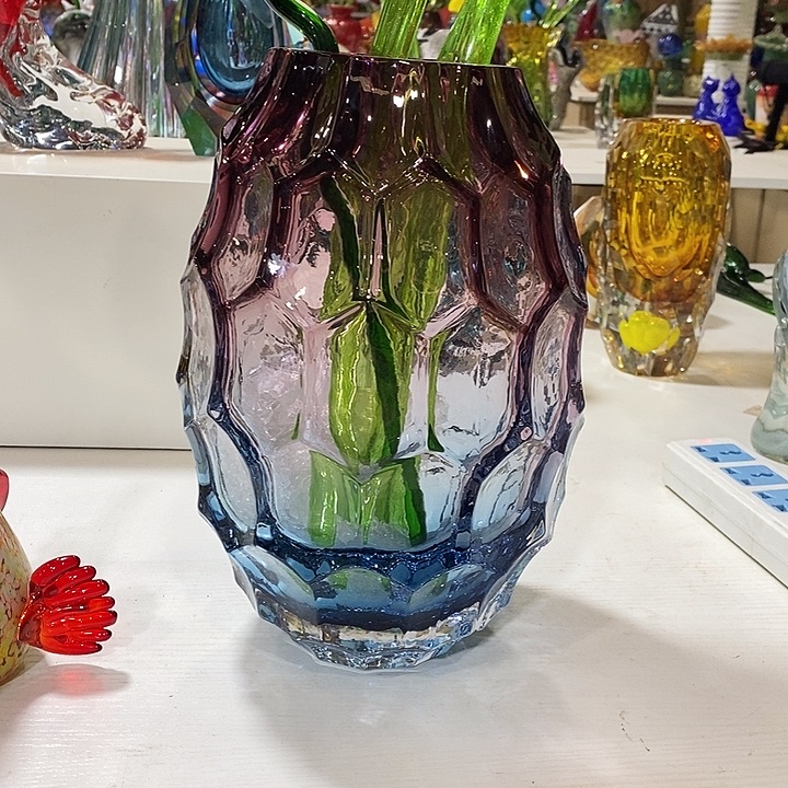 水晶花瓶高30厘米口径8厘米