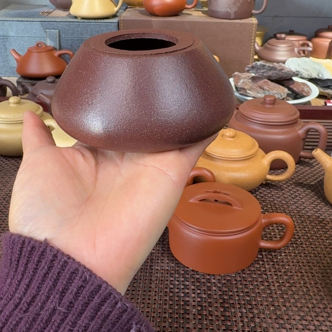 段泥茶壶寒*桃花泥德钟200毫升半手预售
