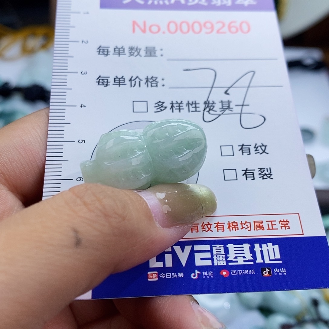 翡翠未镶嵌颈饰9260