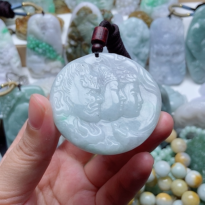 翡翠未镶嵌吊坠(不含链)1