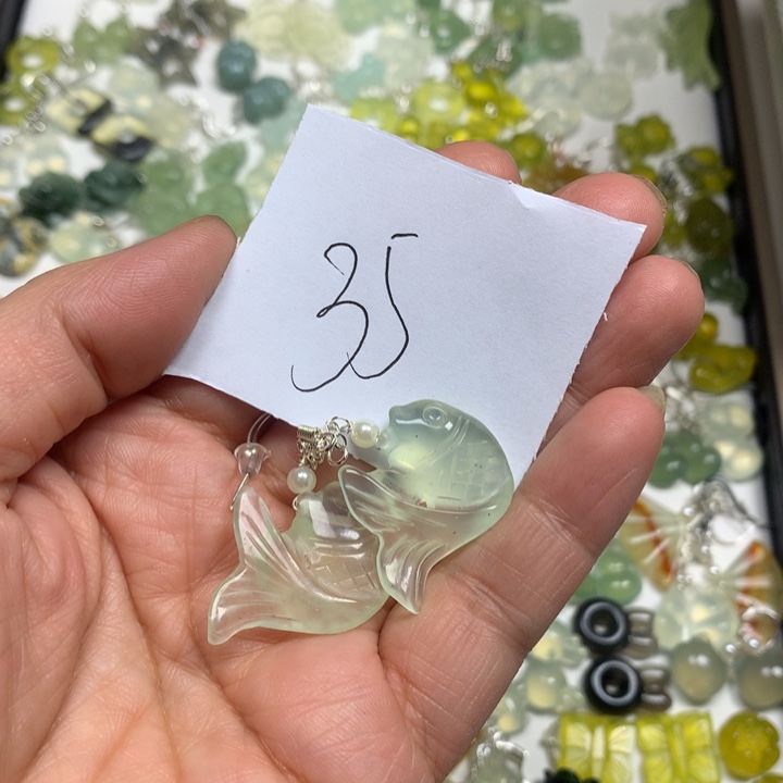 蛇纹石玉耳钉足银镀金镶嵌用****5