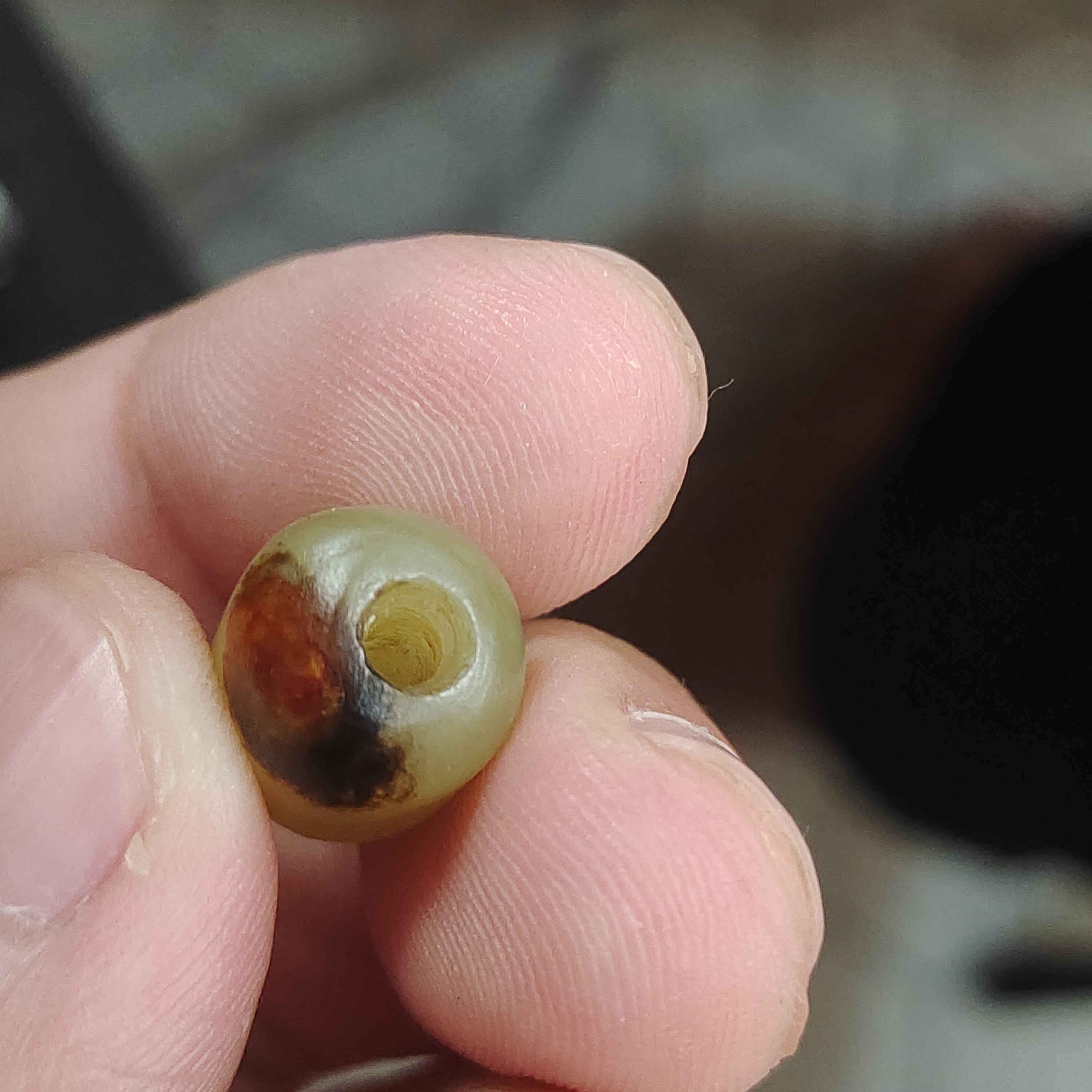 玉珠子红沁和田玉