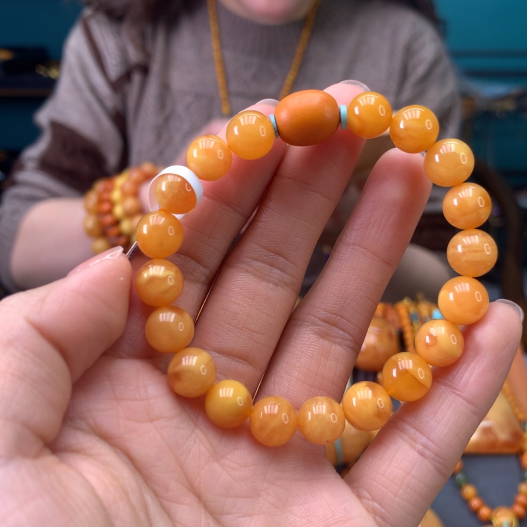 蜜蜡未镶嵌手串天然