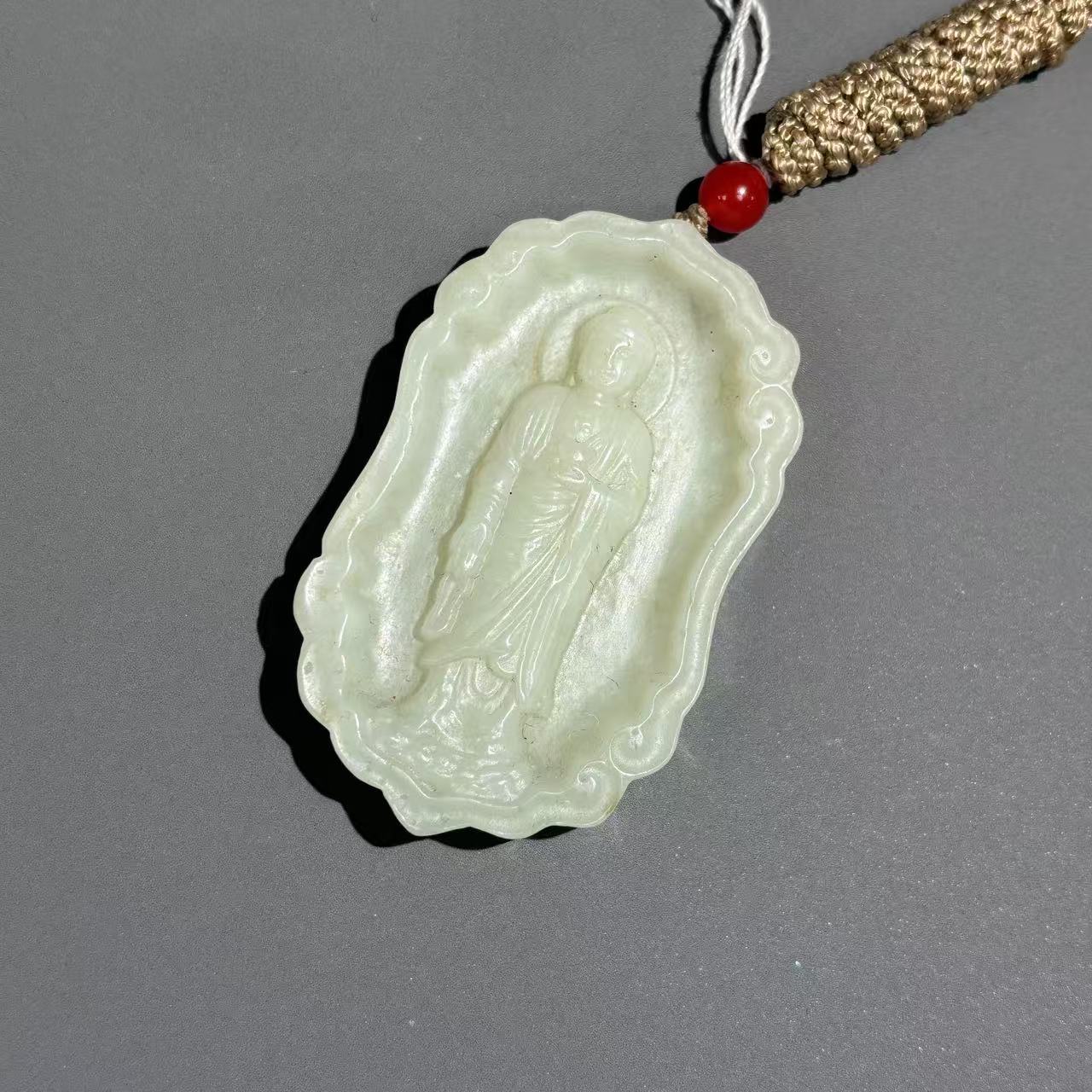 清代和田玉佛牌1