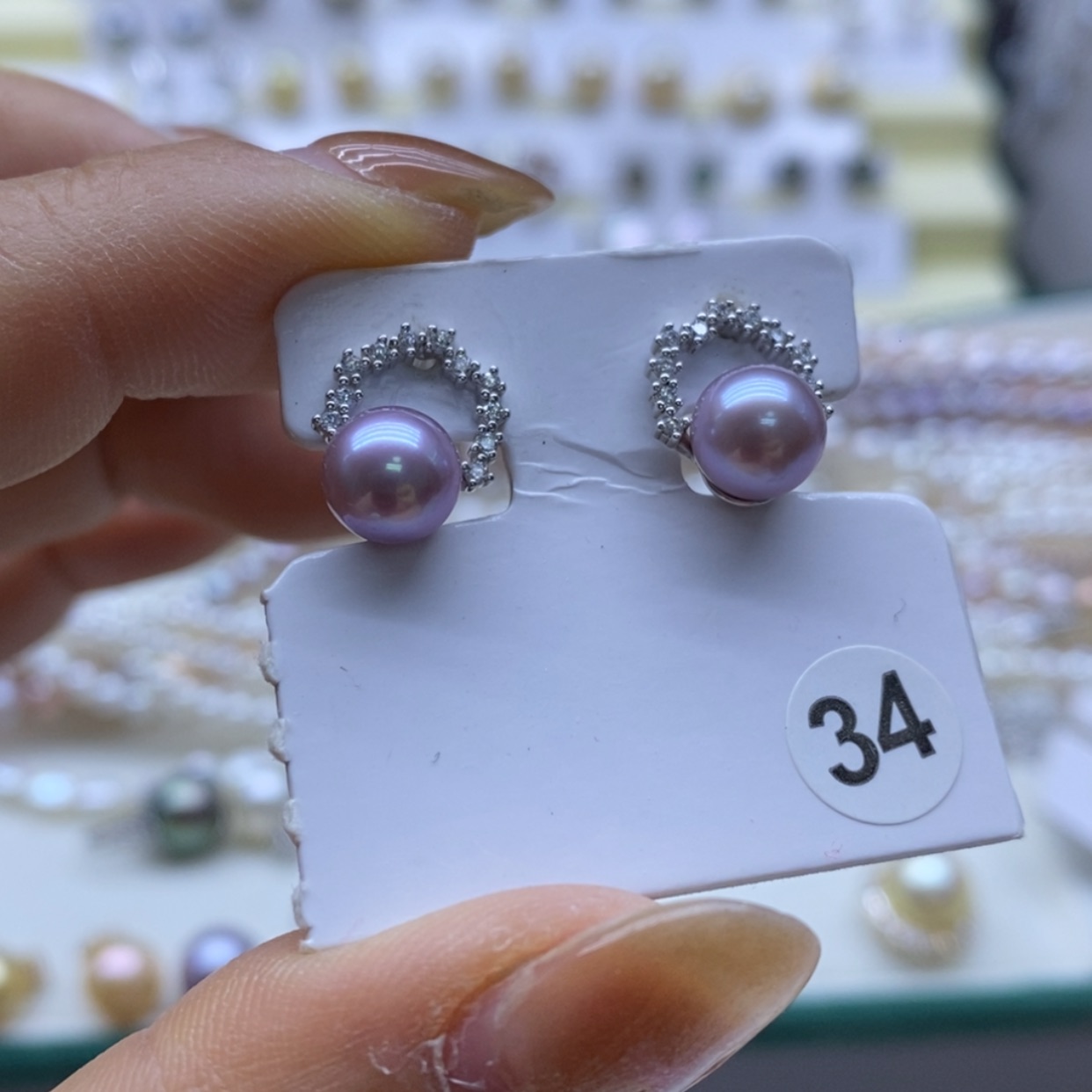 【闪购商品】淡水珍珠耳饰银S925镶嵌