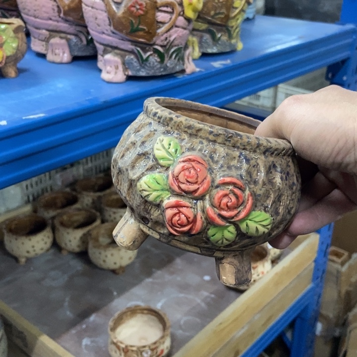 陶瓷花盆单场满9.9发9.5*9