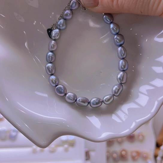 淡水珍珠手绳合金