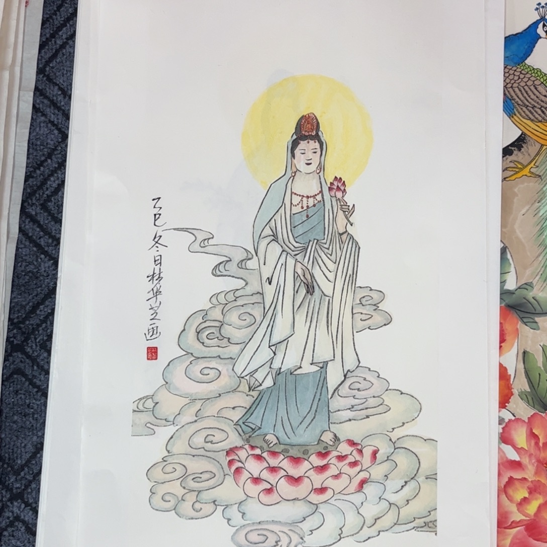 国画四尺四开人物m