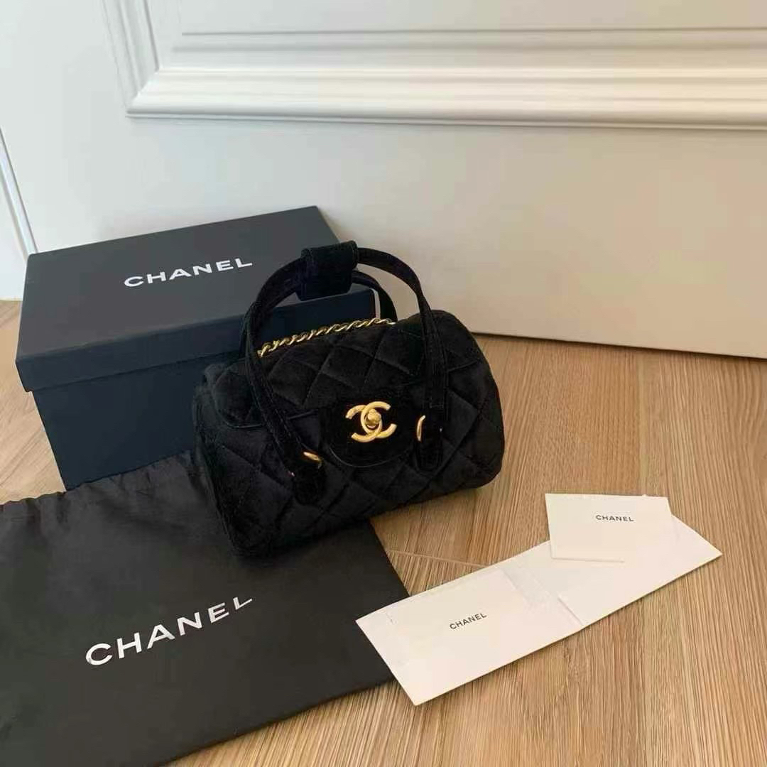 专柜会员礼赠  香奈 儿化妆包收纳包25c 保龄球