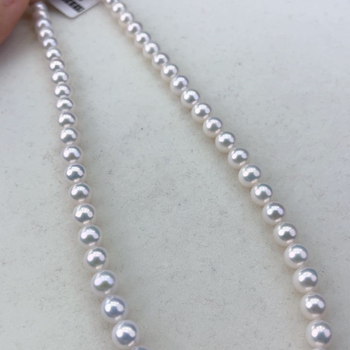 淡水珍珠颈饰18K金镶嵌7➕极光澳绿光高品