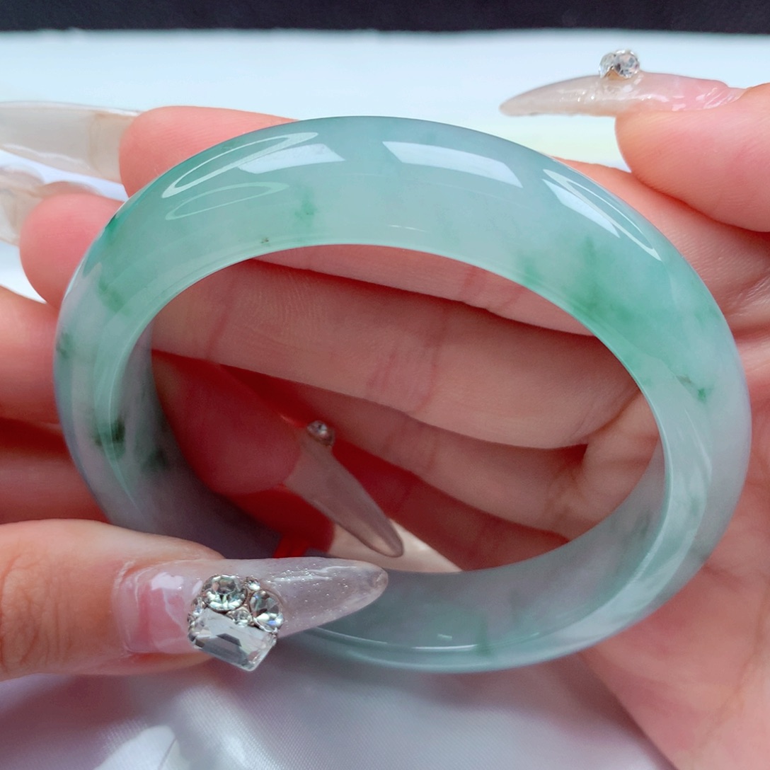 翡翠手镯未镶嵌天然缅甸翡翠A货手镯