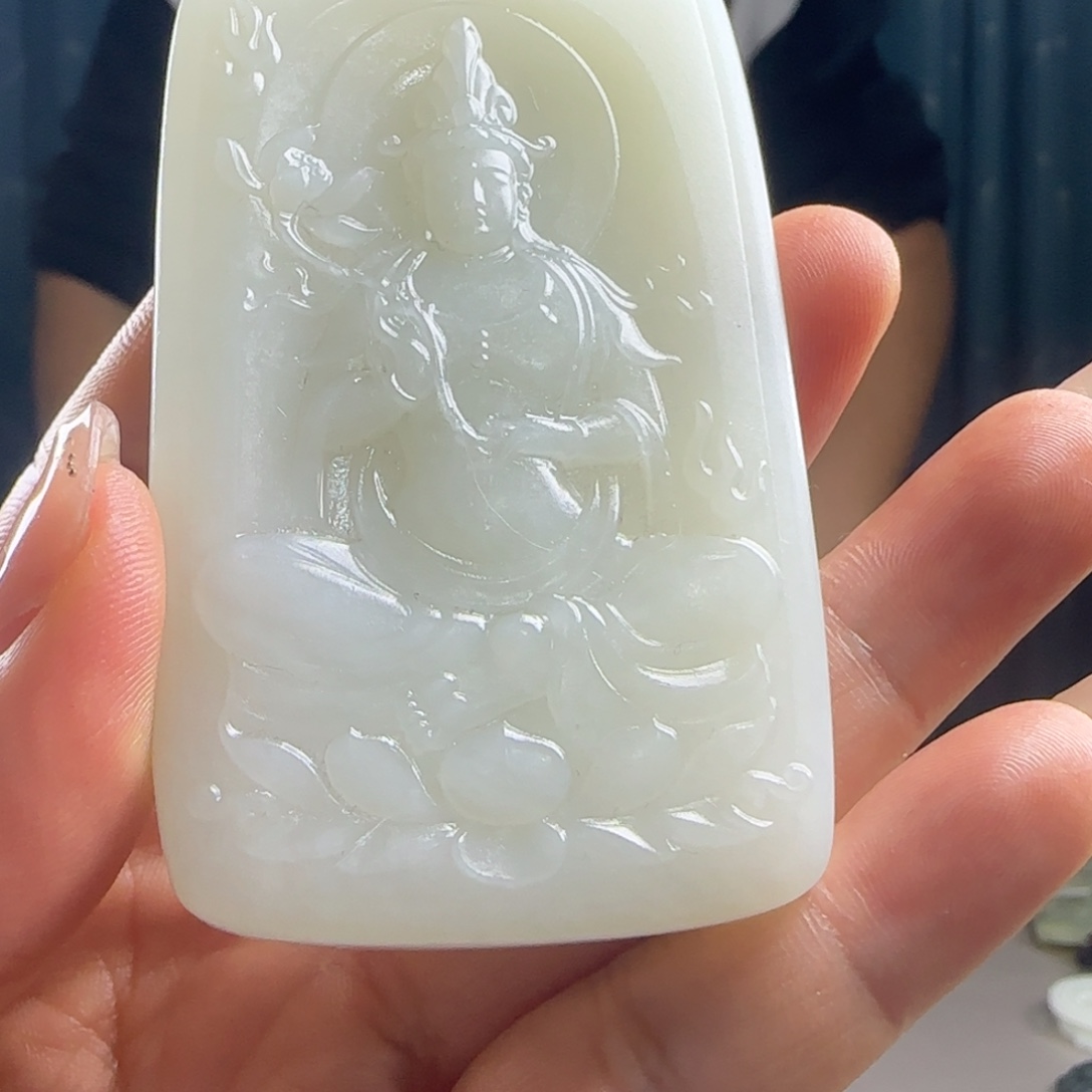 和田玉未镶嵌吊坠(不含链)