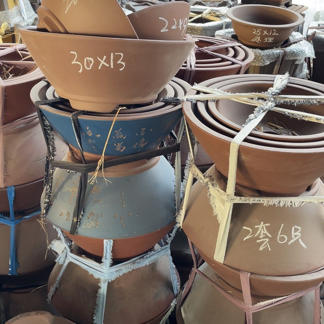 紫砂圆斗盆两套六只特价处理