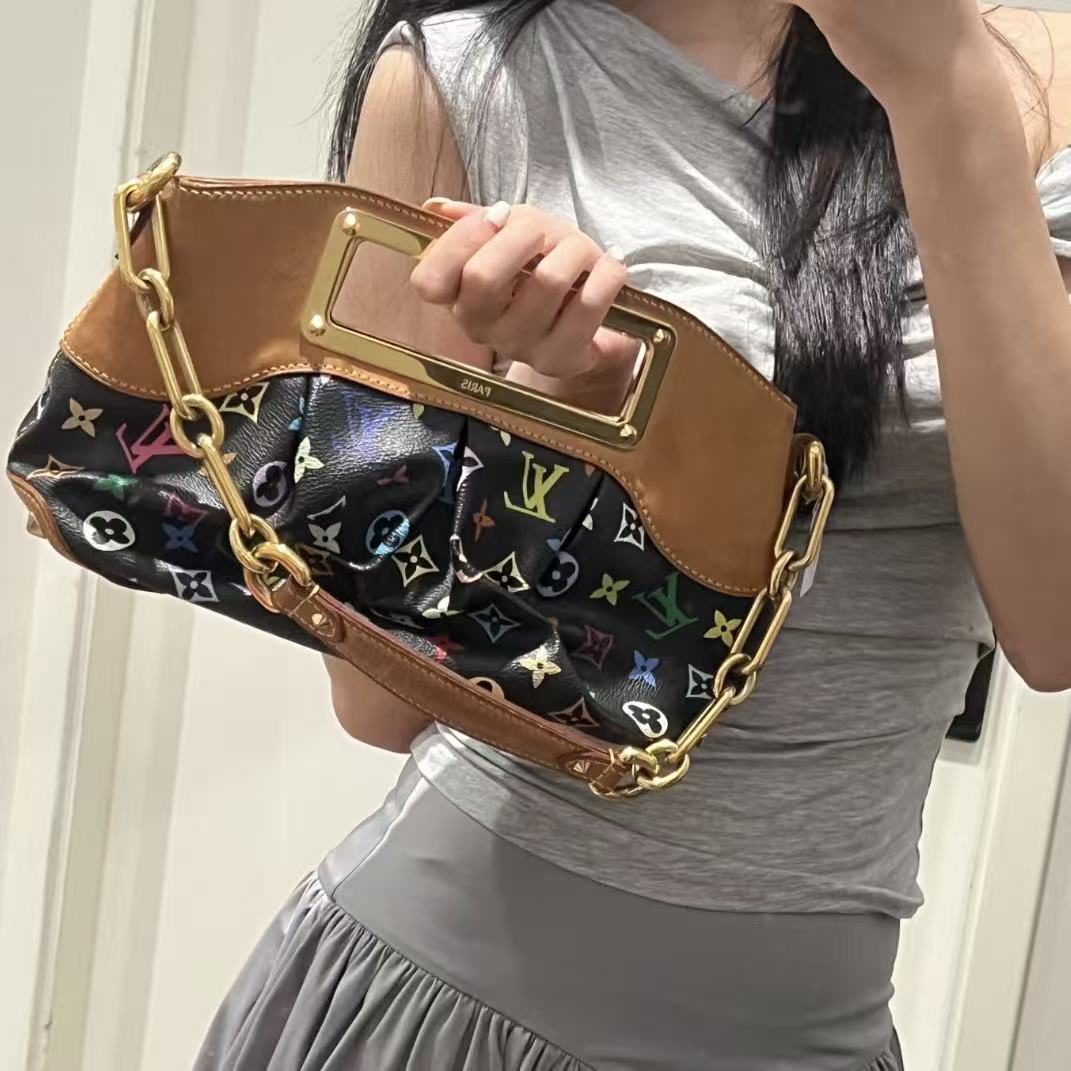95新 LouisVuitton/路易威登 御古屋/67831/黑三彩小号朱迪 10年