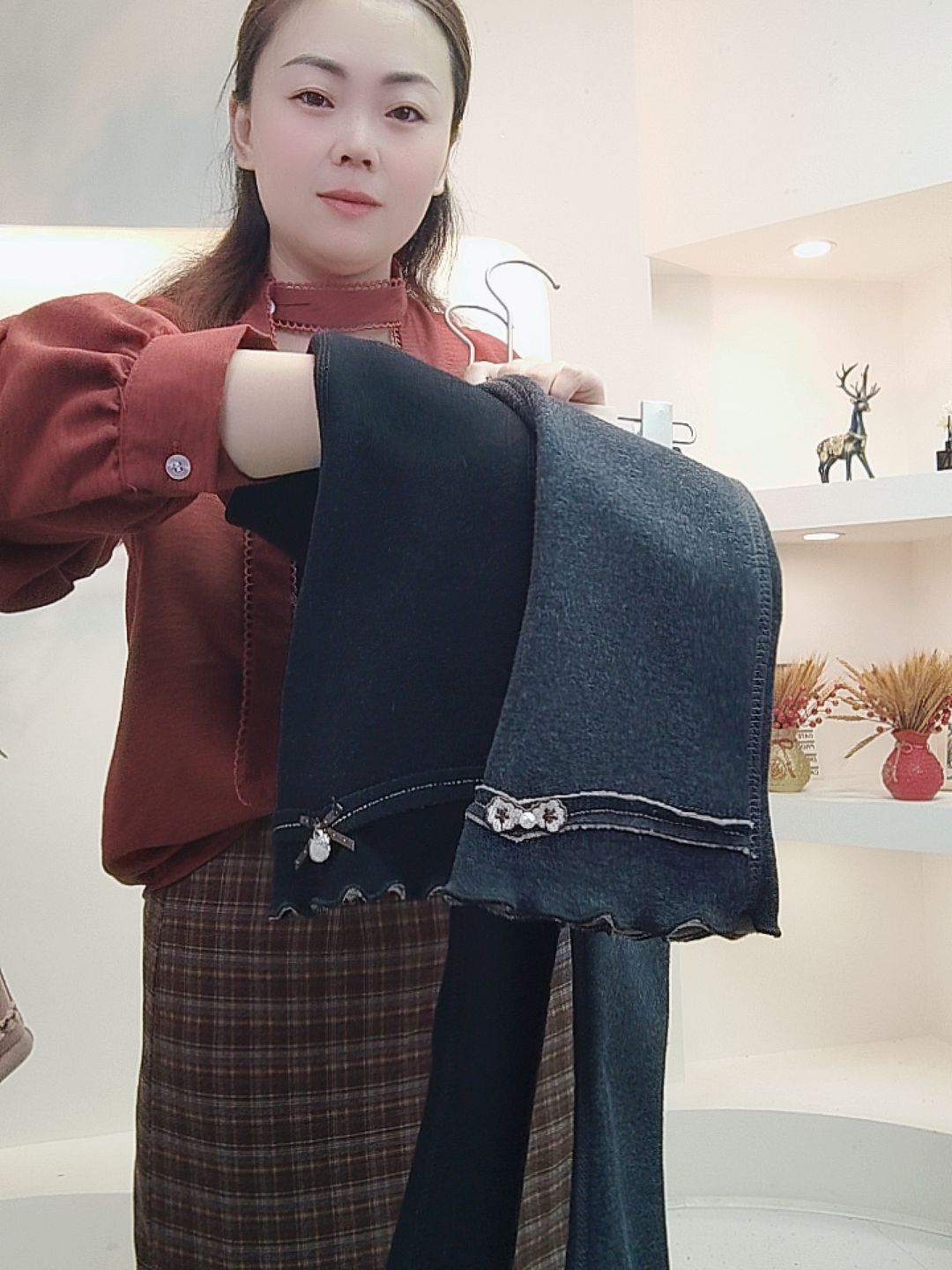 克重550厚冬款女童加绒一体绒打底裤外穿时尚休闲 洋气儿童喇叭裤