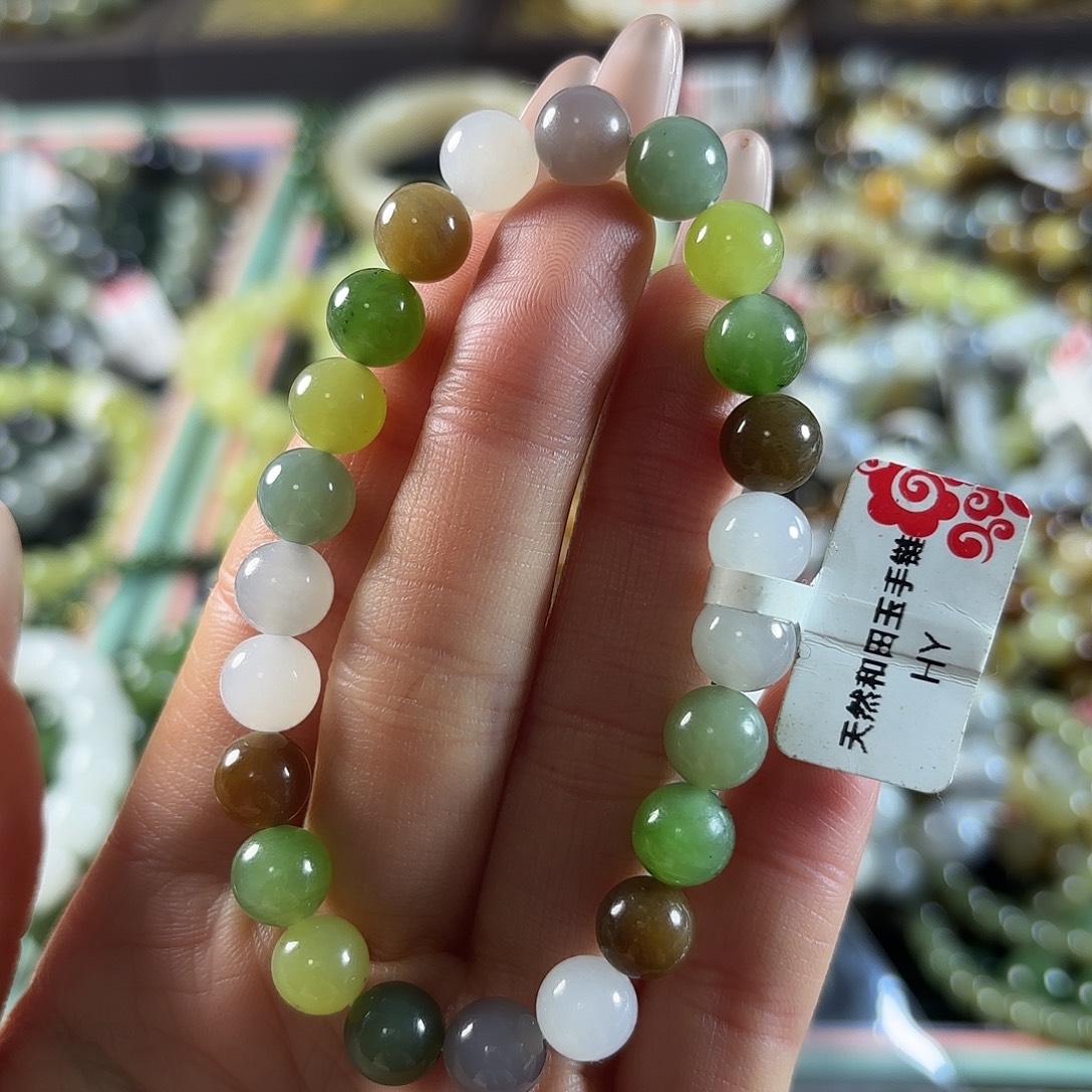 和田玉未镶嵌手链454