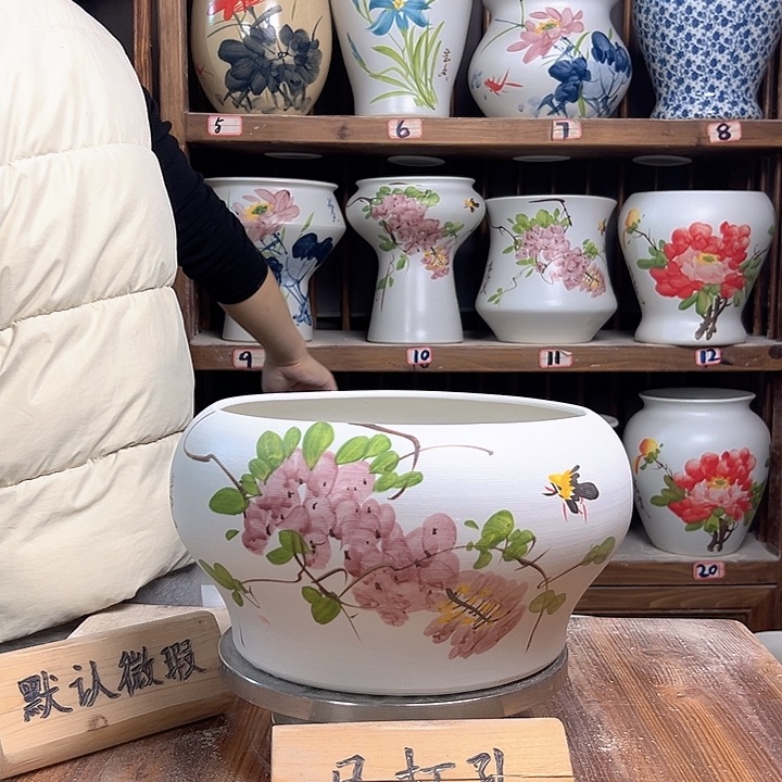 摆件口25紫藤陶瓷陶瓷