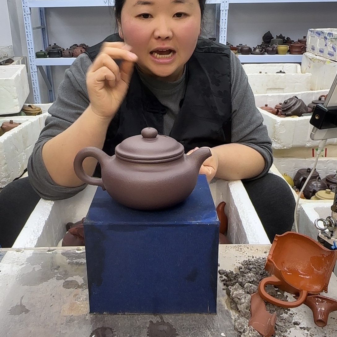 茶壶紫砂宜兴紫砂壶瑕疵处理