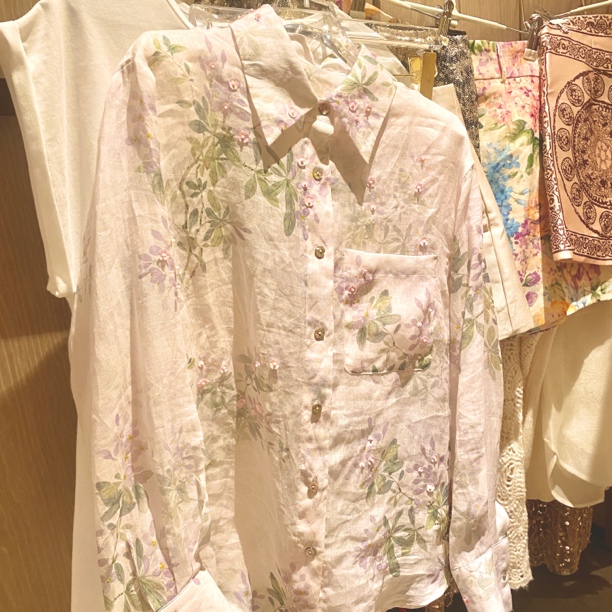 【春色满园】100%苎麻衬衫2025新款外贸原单小众设计风格