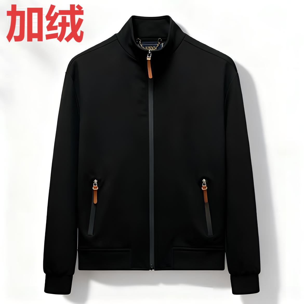 【小阿悄专属】黑色设计师欧洲奢品秋冬情侣款夹克外套073黑色加绒