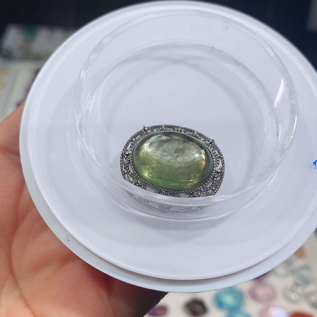 未镶嵌珠宝半成品水晶绿锂云母福利配件不退换