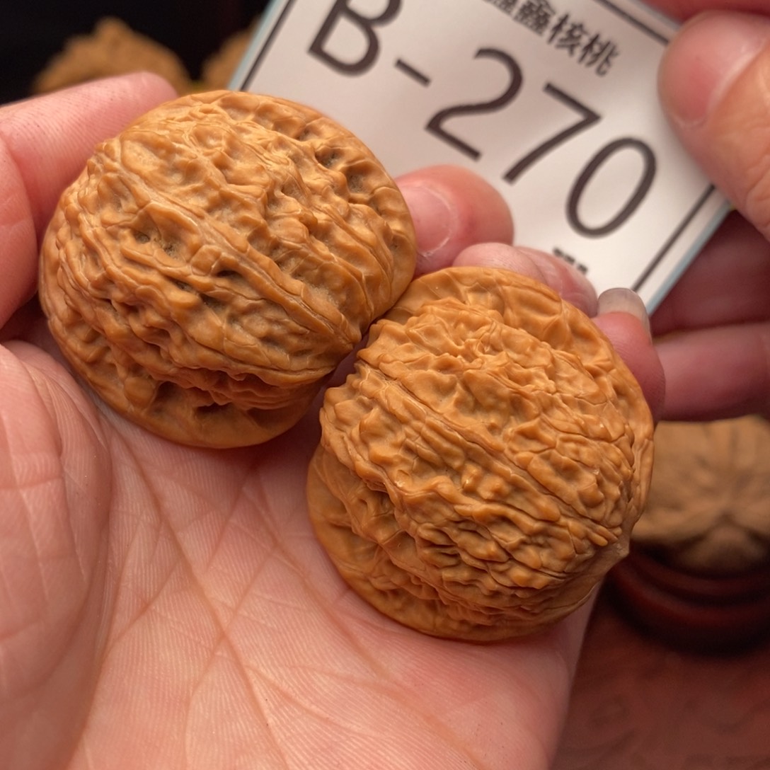 文玩核桃把件磨盘35