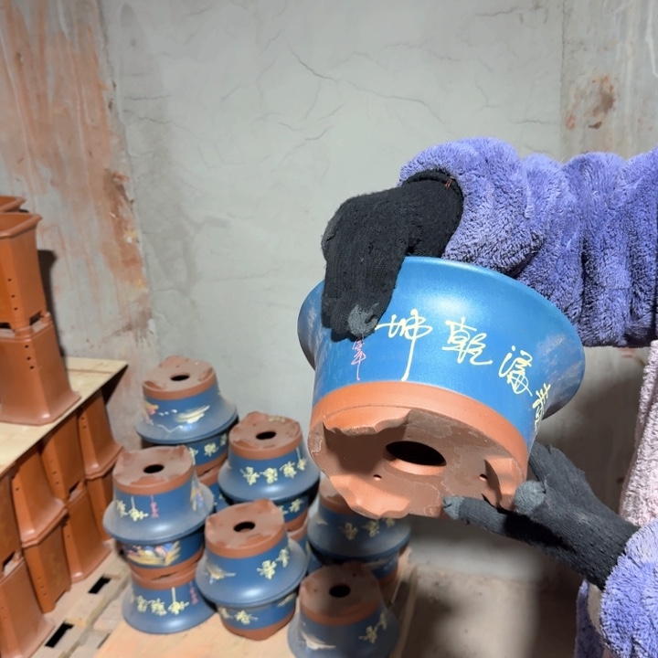 紫砂紫砂花盆口径