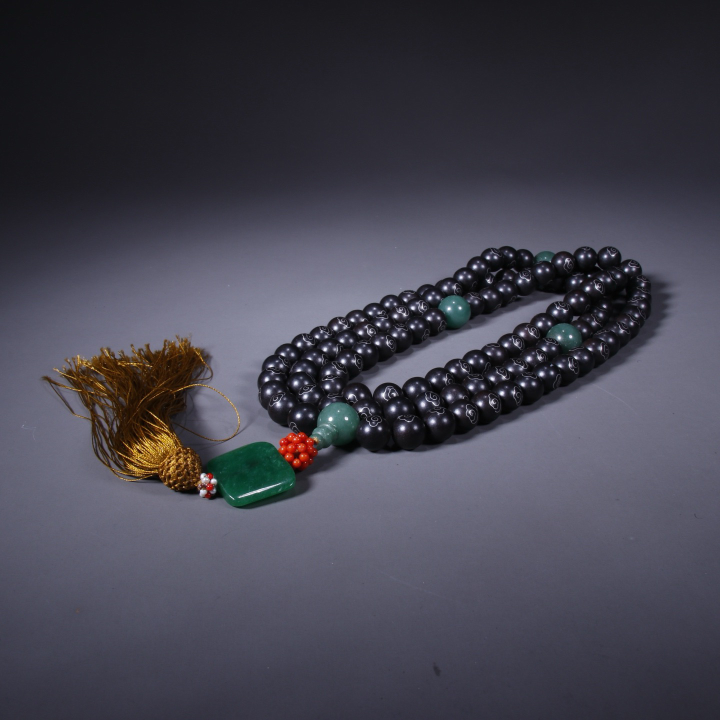 （山不在高）清香香木108佛珠 旧藏86689 Q琴