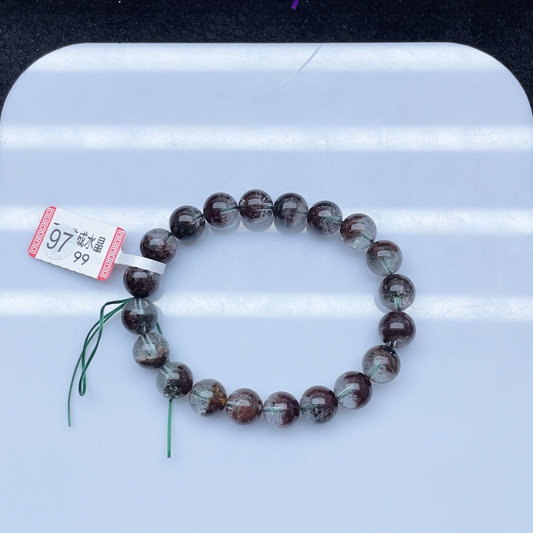 水晶手链未镶嵌红幽灵9mm+