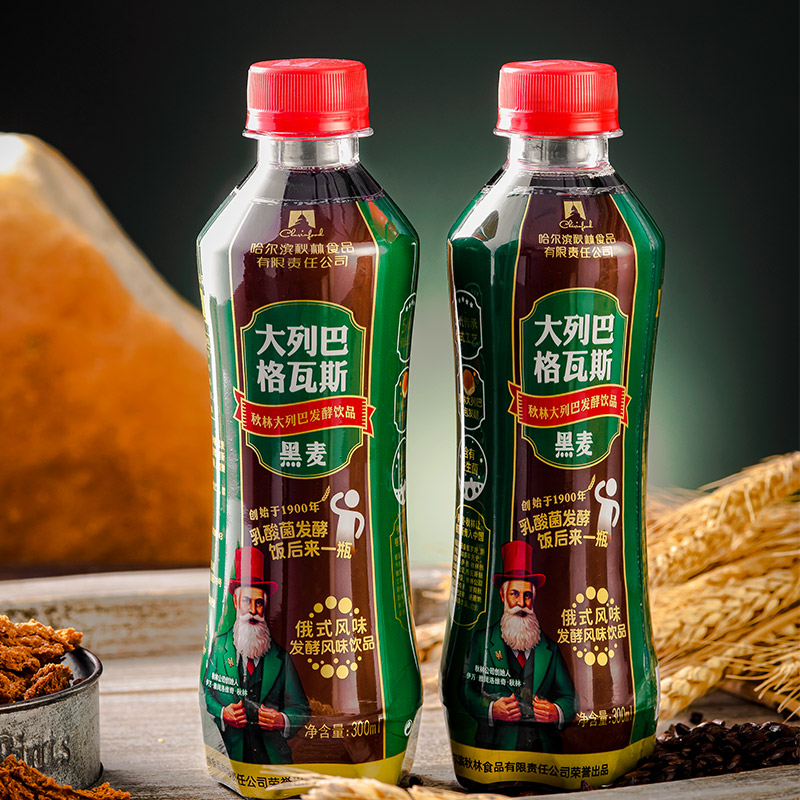 【直播专享】哈尔滨伊雅大列巴格瓦斯300ml*12特产饮用饮料
