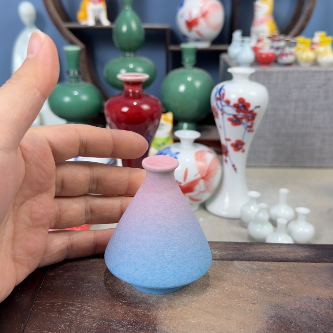 陶瓷手工小花器摆件