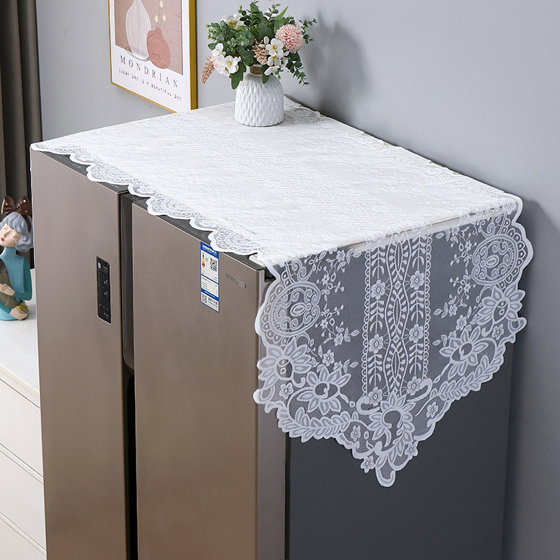 亮丝纱雕花双开门冰箱盖巾加宽电视机防尘布多用途盖布