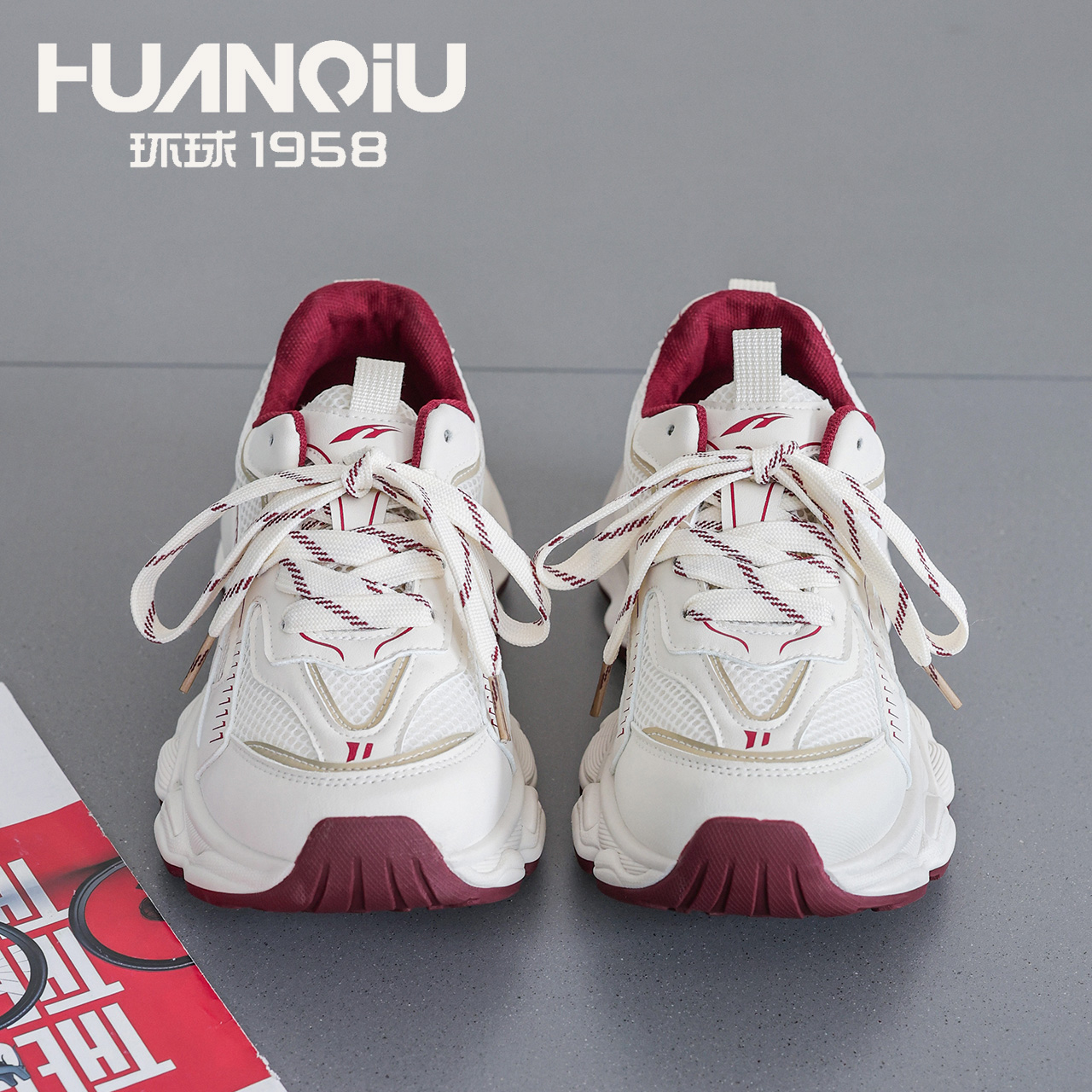 环球2025秋季新款爆款网面透气运动鞋学生舒适轻便时尚休闲鞋女鞋