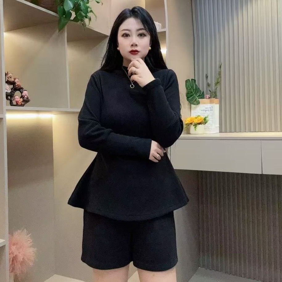 冬季加绒小衫-丫 5975时尚潮流收腰加厚打底款胖MM大码女装新款